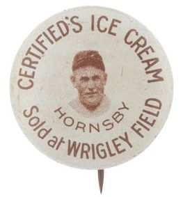 1929 Certified's Ice Cream Pin Hornsby